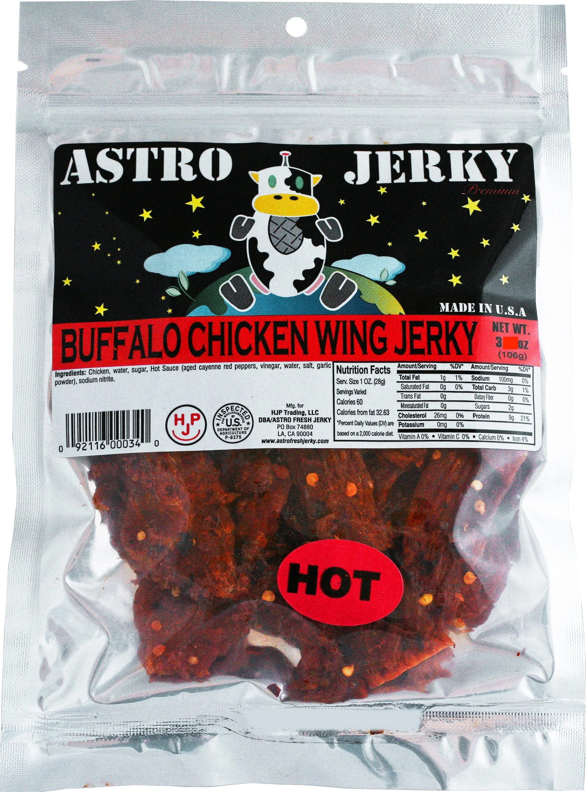 ASTRO JERKY — BUFFALO CHICKEN WING HOT