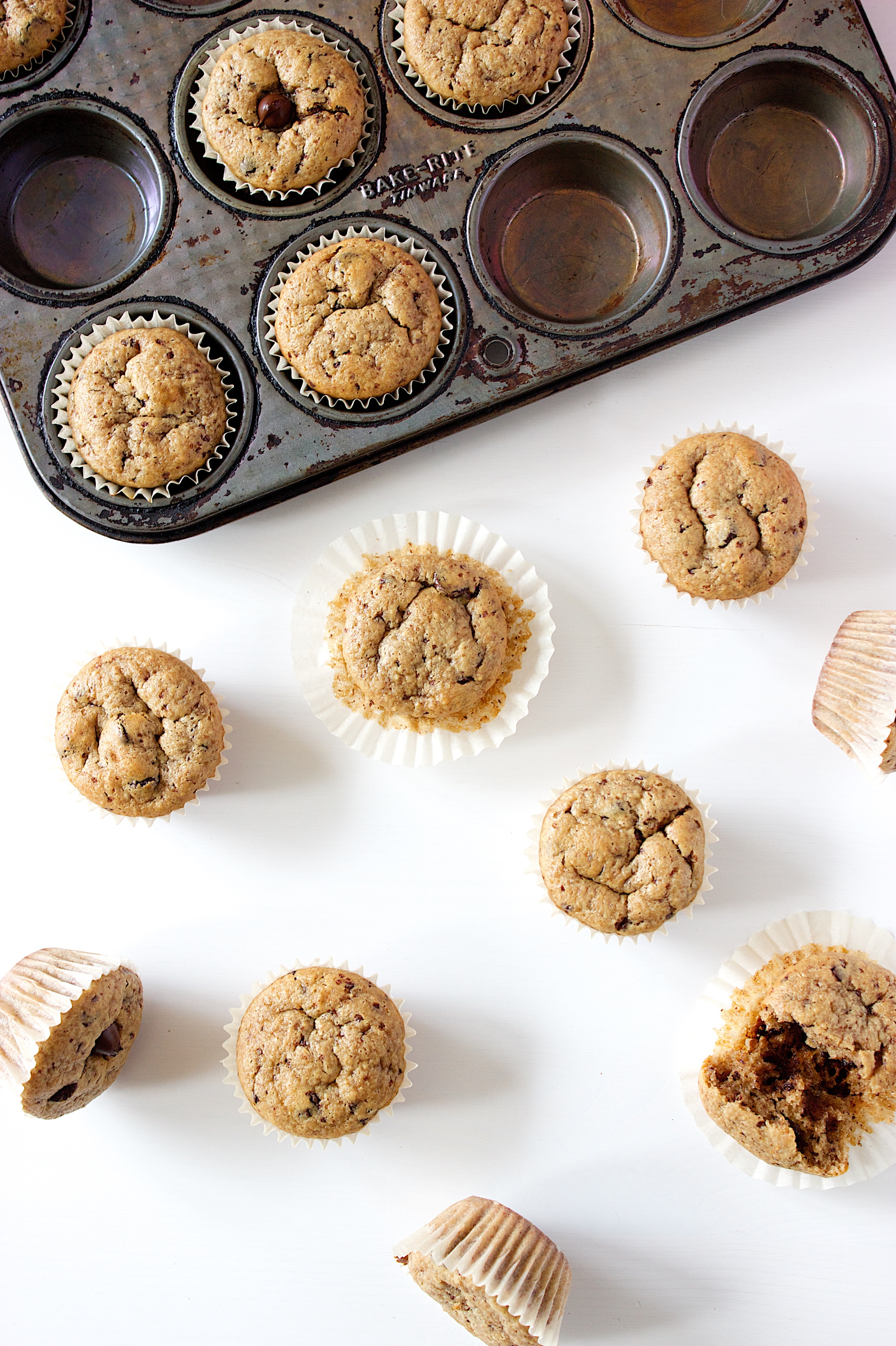 Flourless Peanut Butter Banana Muffins