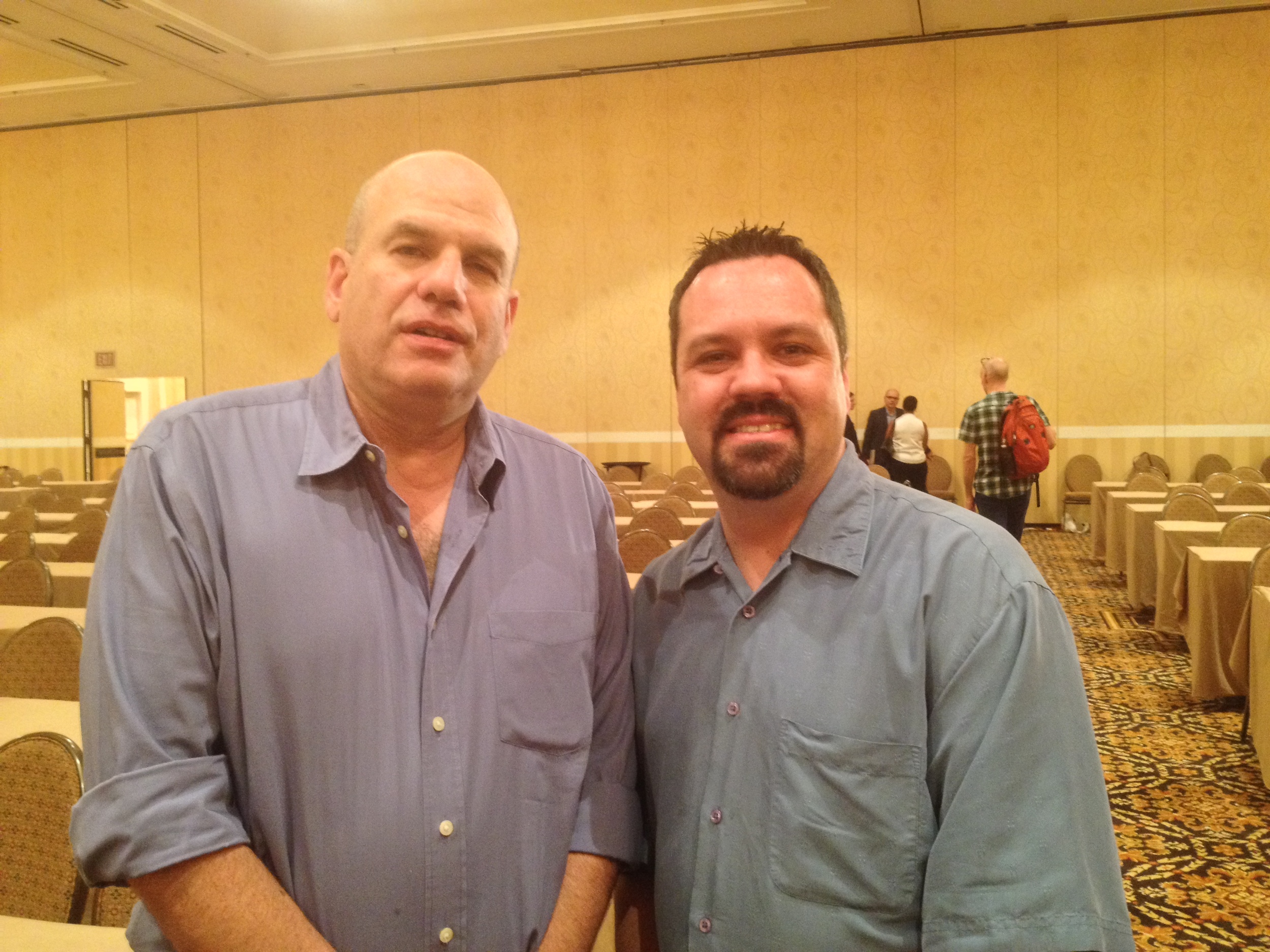  Kevin in New Orleans posing with his favorite author, David Simon. Before creating the acclaimed HBO show "The Wire," Simon wrote the best true crime book of his generation,&nbsp; Homicide: A Year on the Killing Streets &nbsp;(later made into an NBC