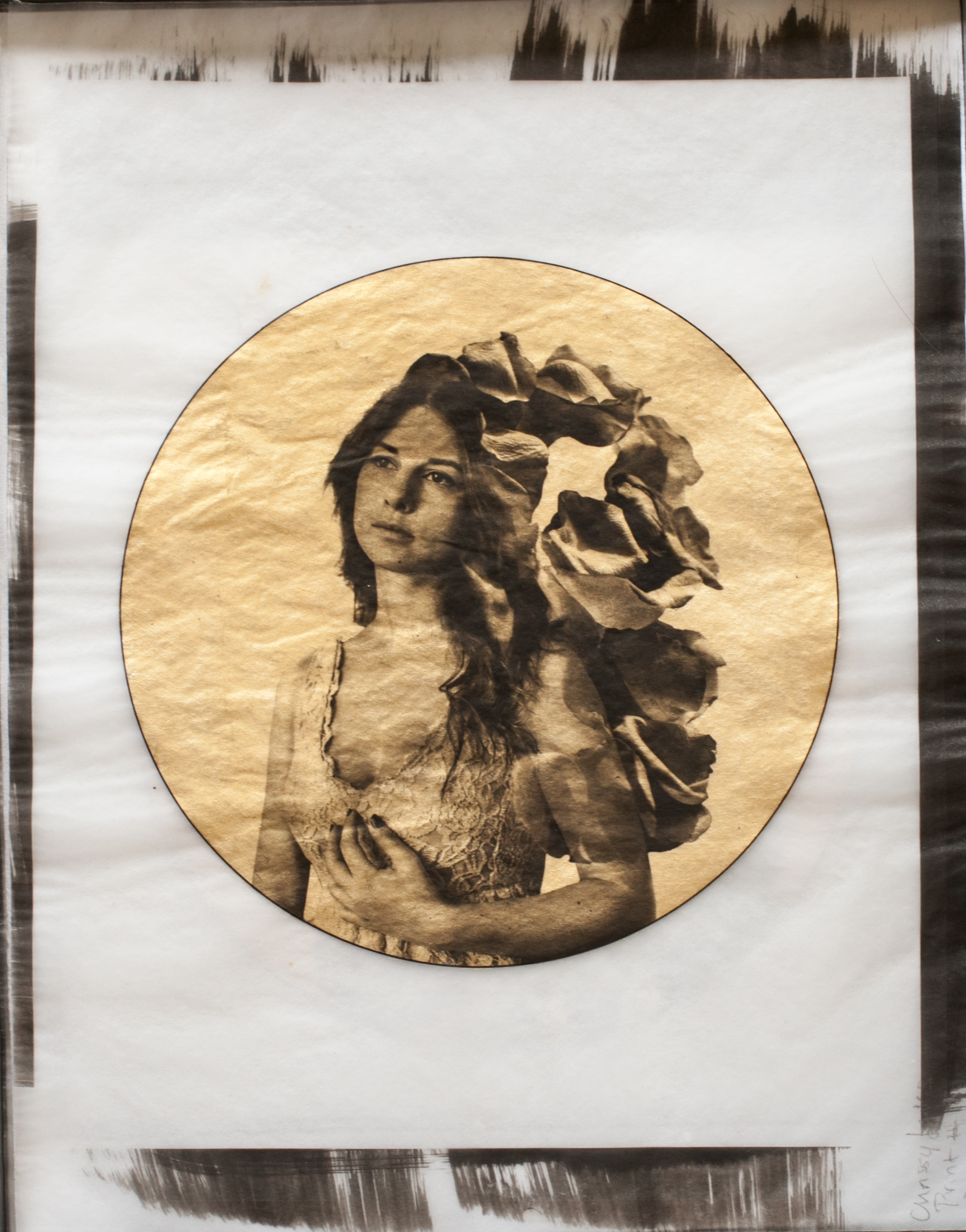 Platinum & Palladium hand coated on Velum over Gold Leaf Efflorescence series