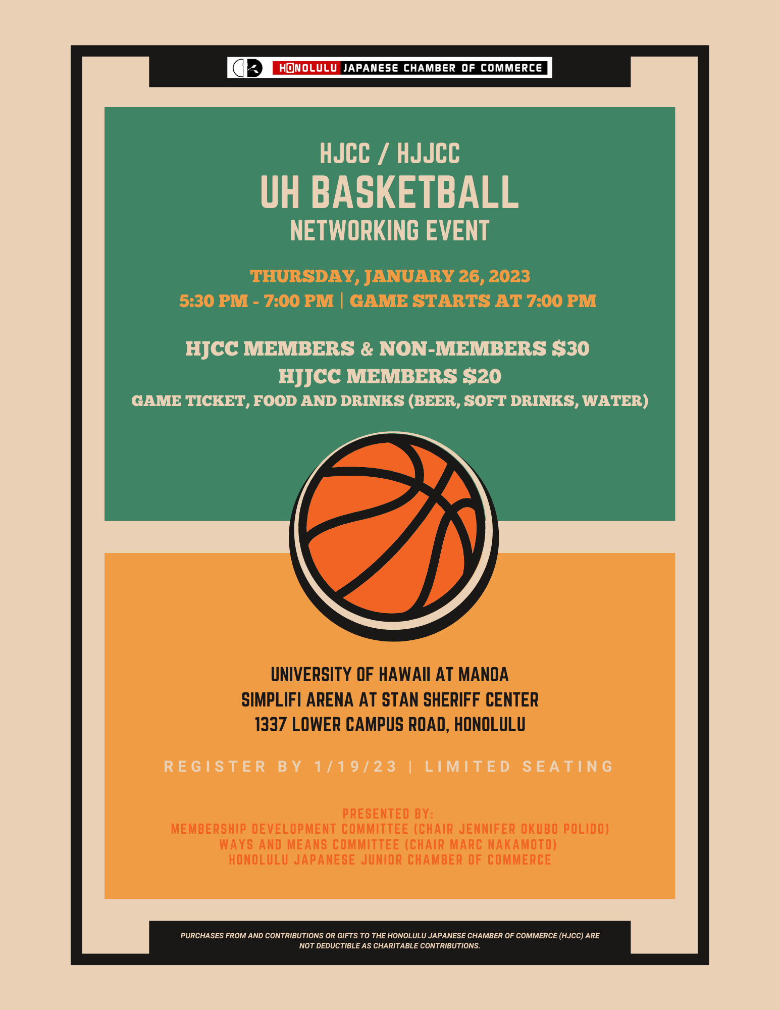 HJCC / HJJCC UH Basketball Networking Event — Honolulu Japanese Junior