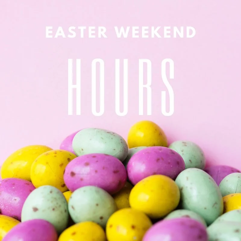 We will be open normal hours Saturday 11-7pm and will be closed Sunday April 20th!