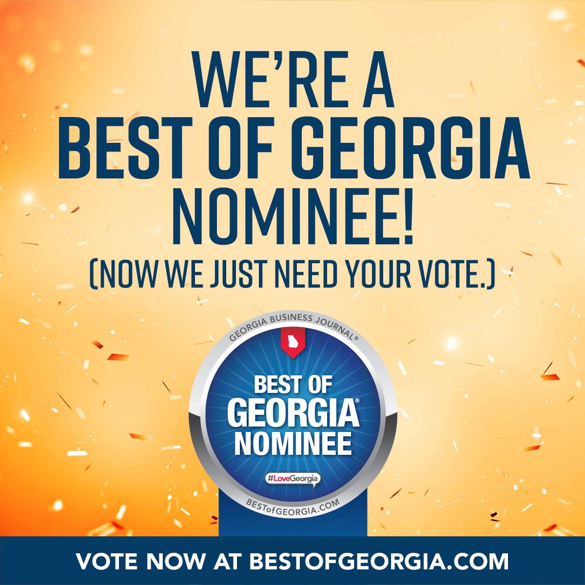We are excited to be nominated for Best of Georgia in the Pet Store category! Vote now at gbj.com #BestOfGeorgia Link in bio!