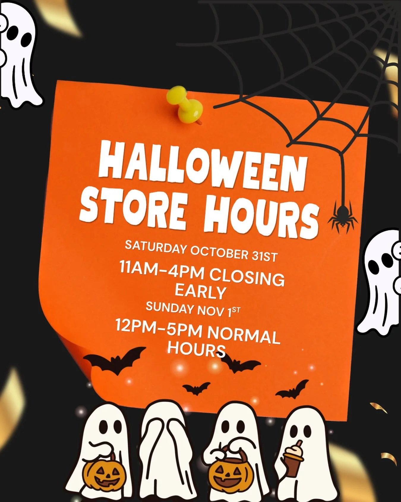 We will be closing early this Saturday October 31st!! 🎃 #spookyseason #halloweenhours #localfishstore