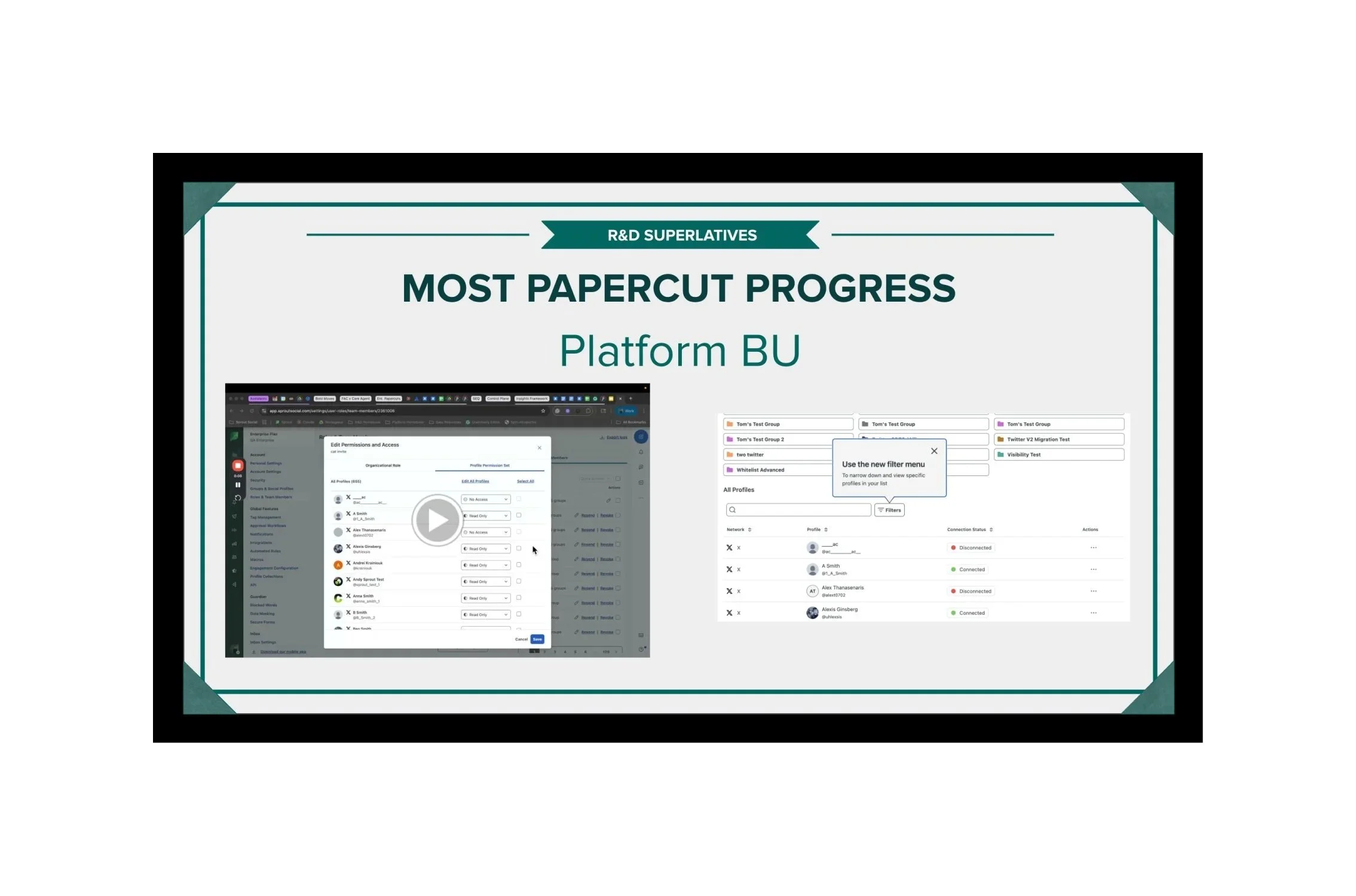 Platform Product Quality Improvements