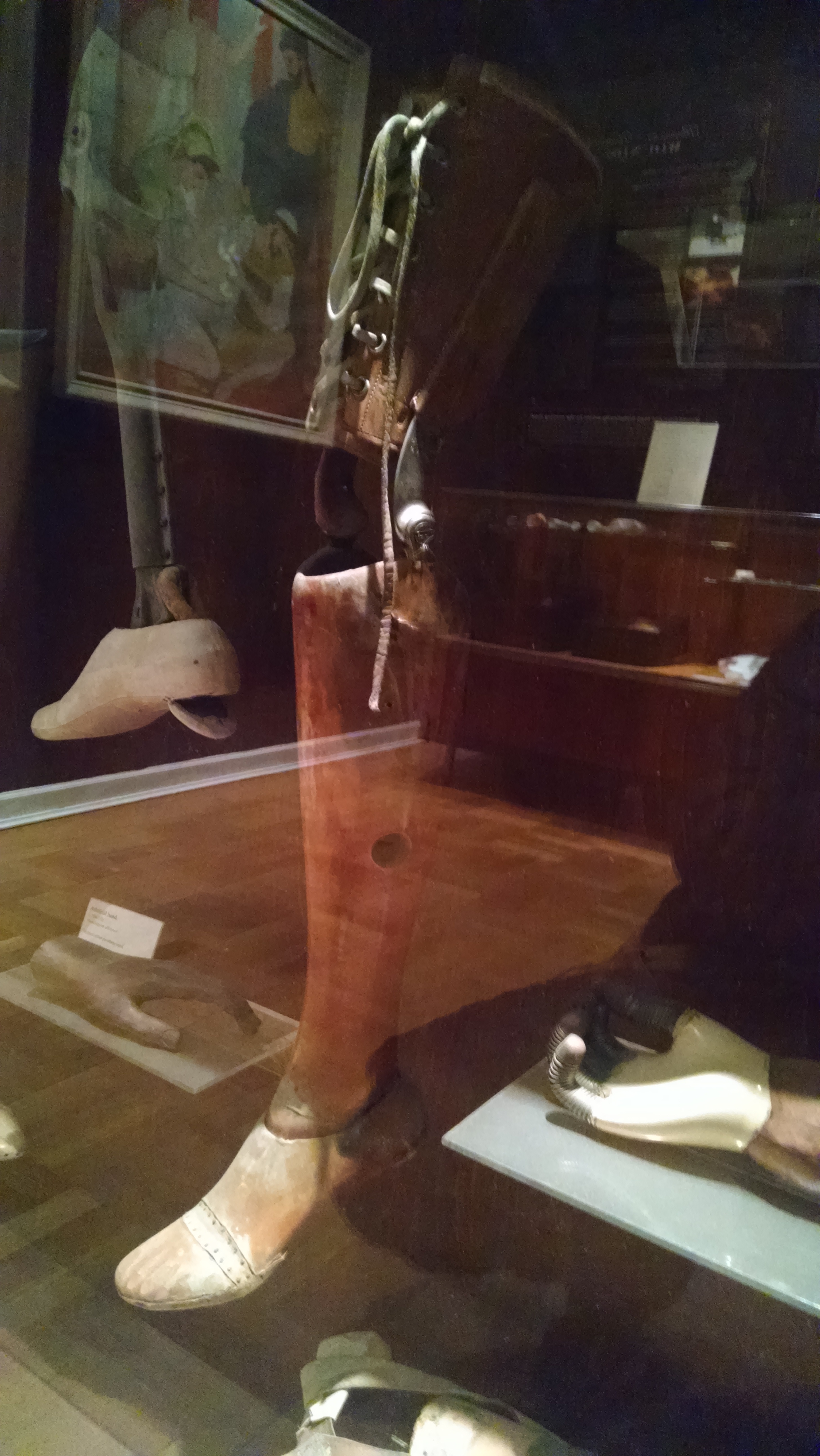 The artificial leg is something like what Quincy Morse might have had in later years.