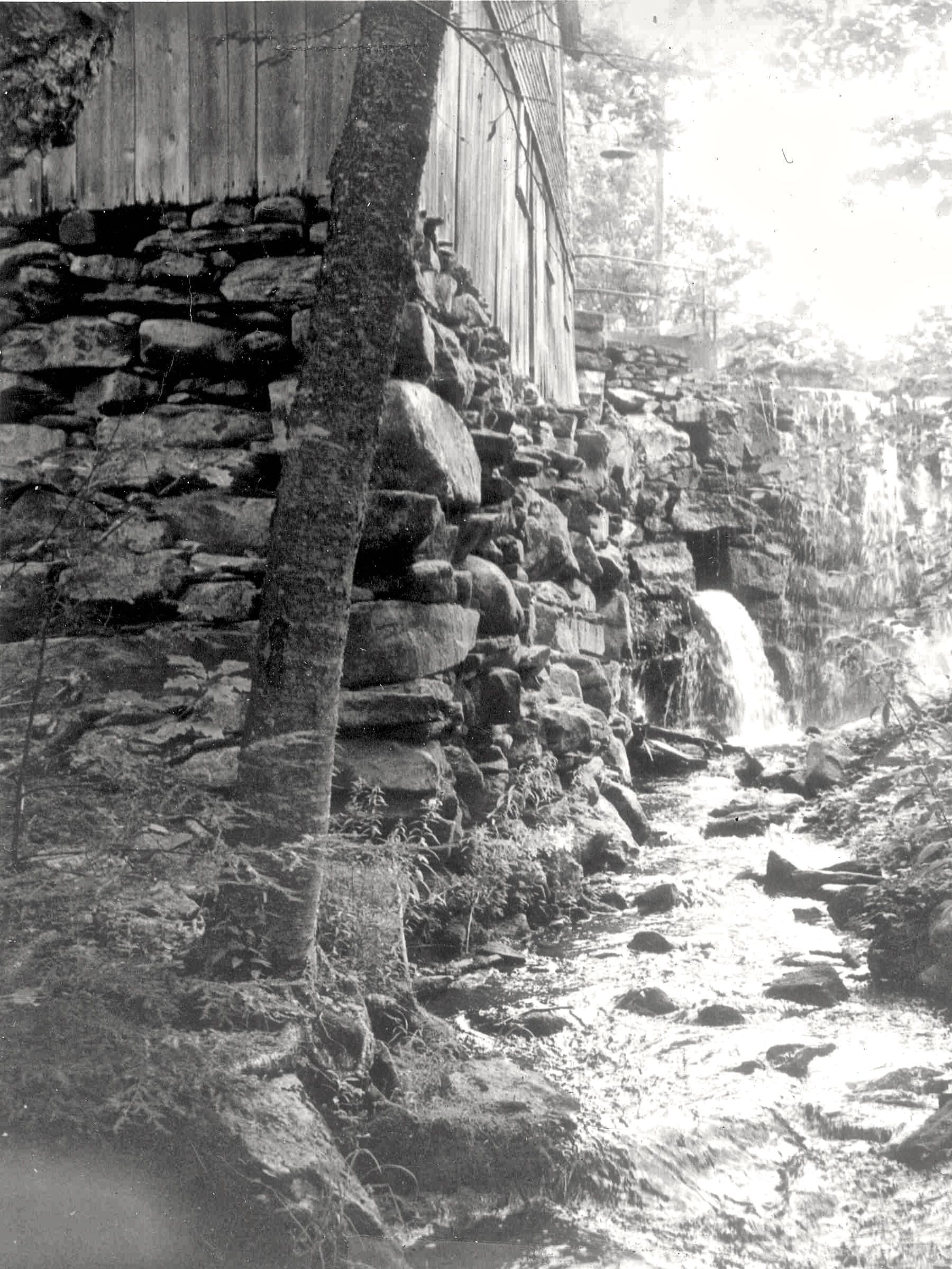 Early Photograph of Delano Grist Mill Foundation (built in 1767) 