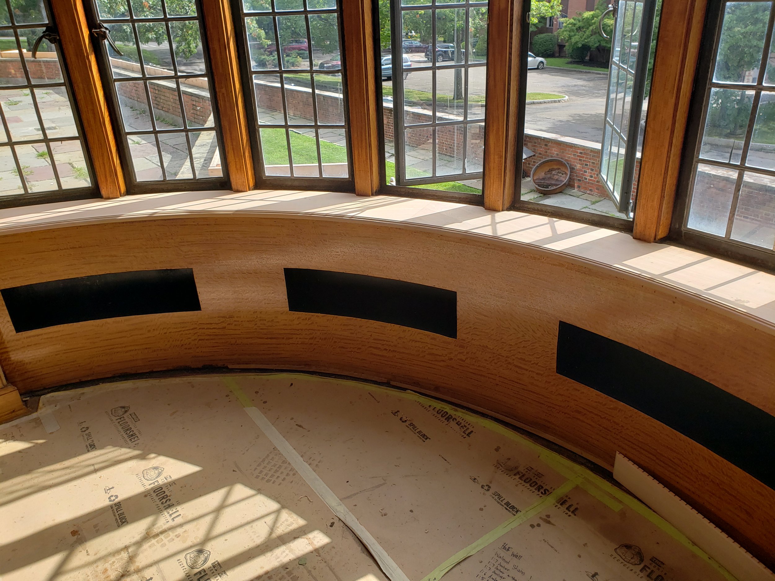 In Progress: Curved Veneer Wall Repair