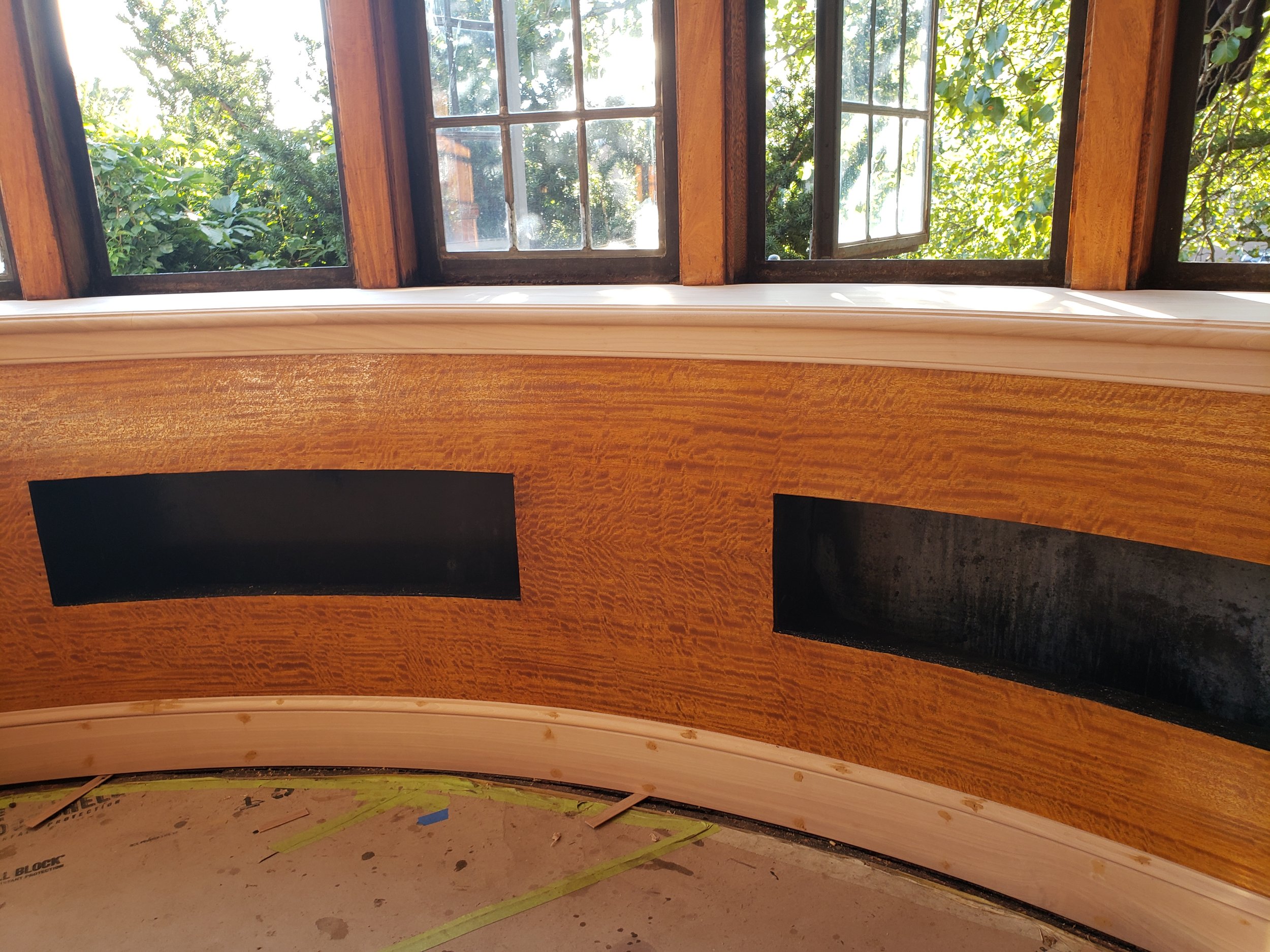In Progress: Curved Veneer Wall Repair