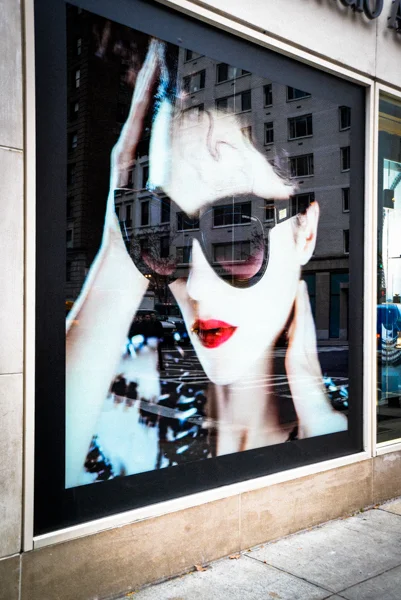 New York City, Armani Window Reflection