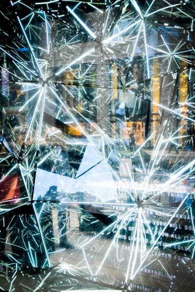 New York City. Barney's Christmas Window Reflection #1