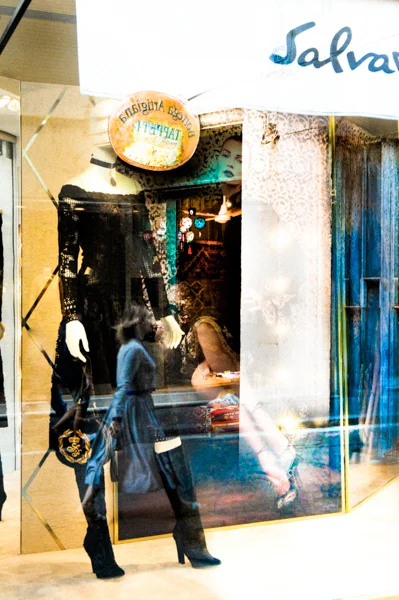 Verona. Salvador Ferragamo Window Reflection