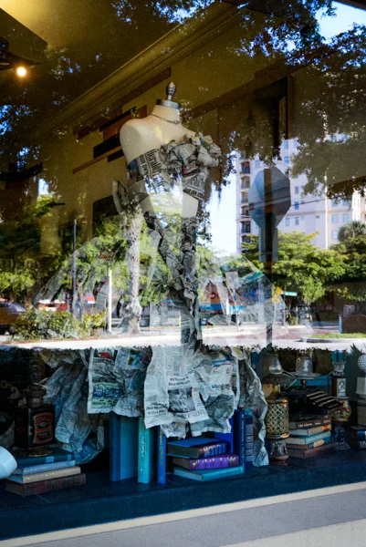 Sarasota. Philosophy & Vine Window Reflection #1