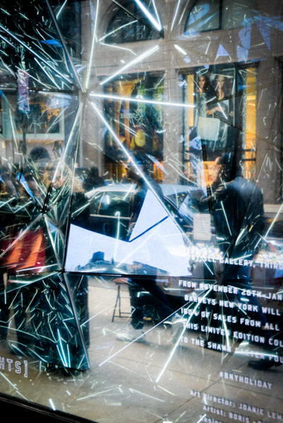 New York City. Barney's Christmas Window Reflection #1