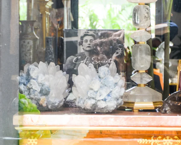 Palm Beach. Cafe Society Window Reflection
