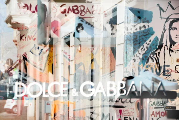 Milan. Dolce&Gabbana Window Reflection
