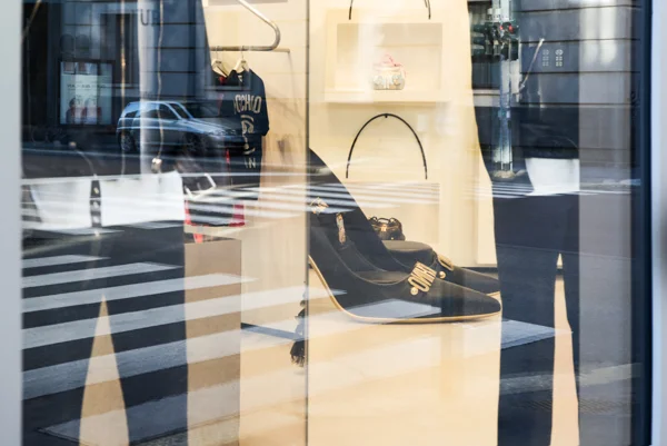 Milan. Moschino window Reflection #1