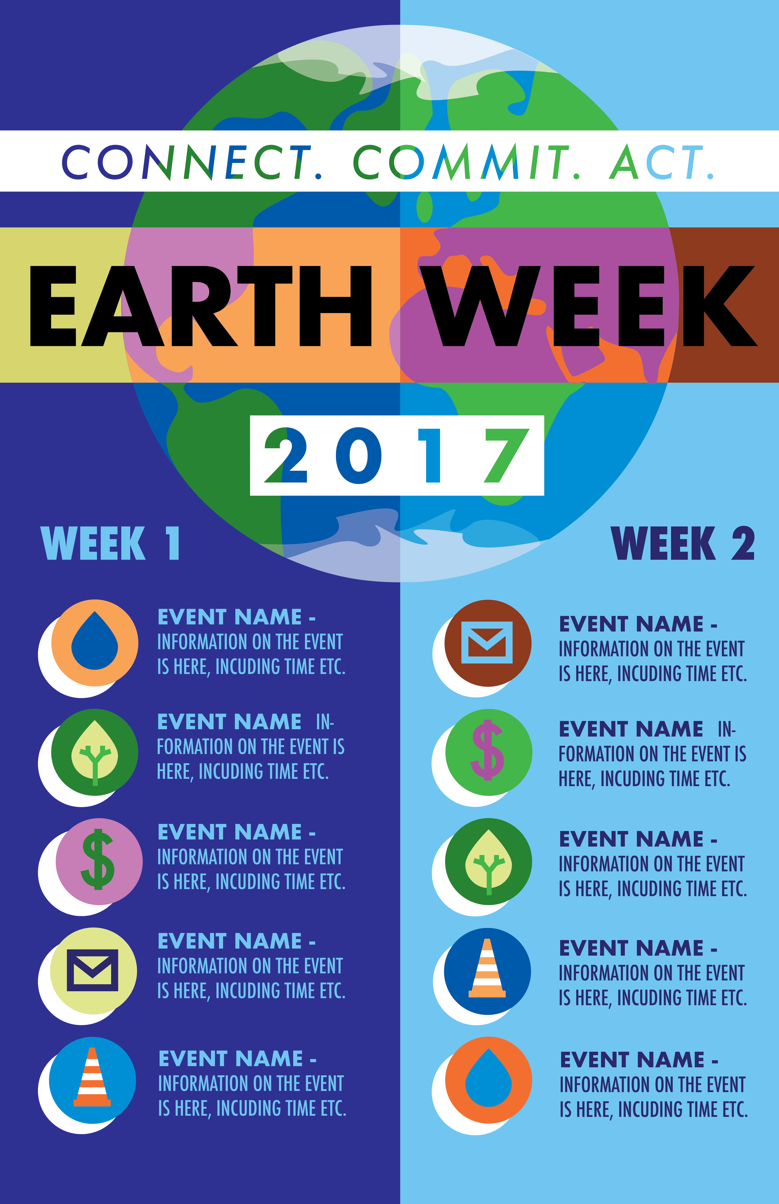 Earth Week Event Poster Mock-up