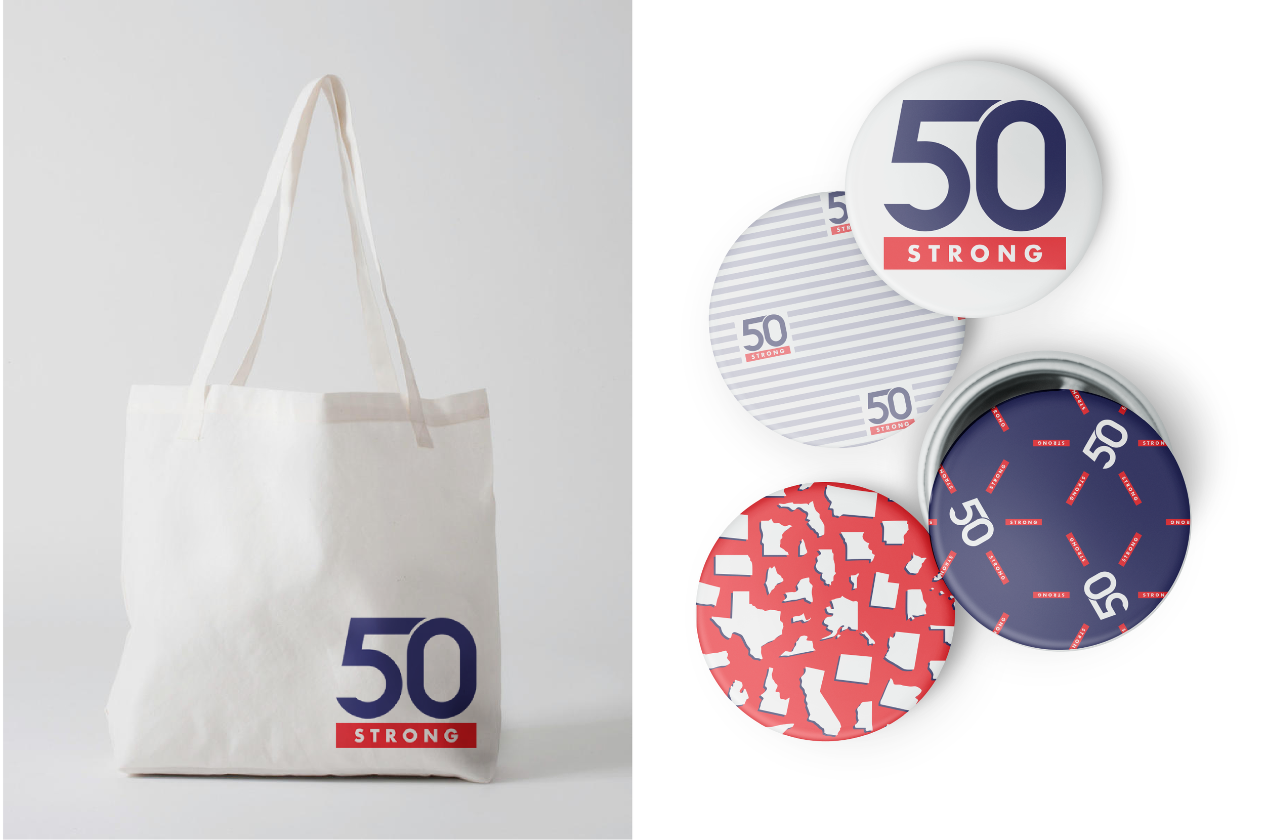 50 Strong Rebranding — Branded Merchandise