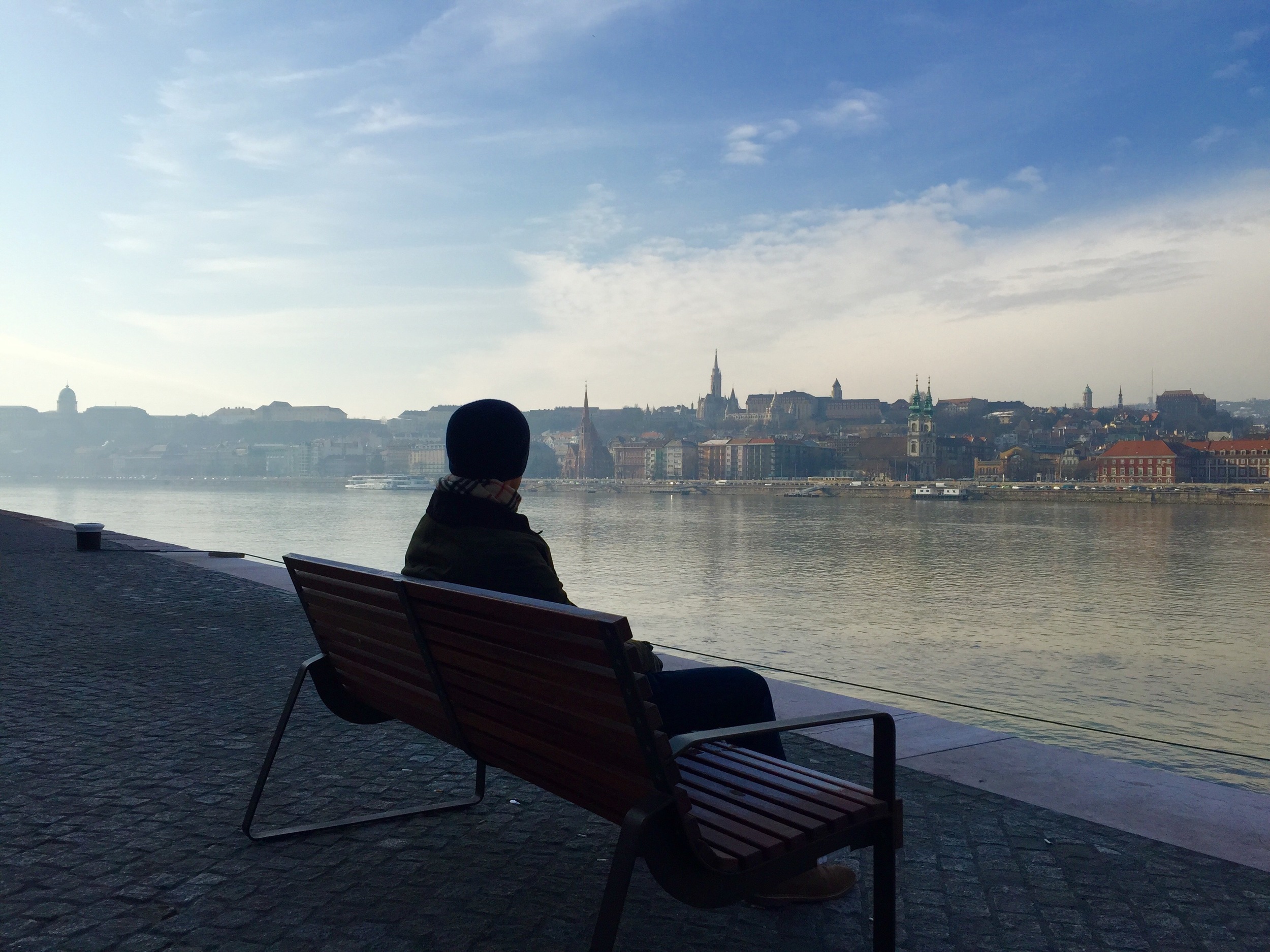 Sitting by the Danube, Budapest, Hungary