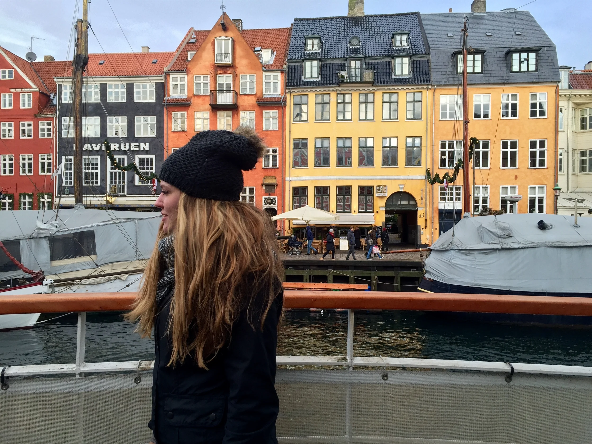 Krista in Nyhavn, Copenhagen, Denmark