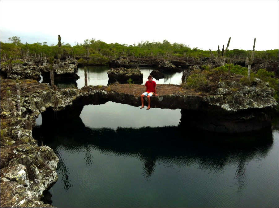 A walk across some of the many lava tunnels surrounding Isabela, Ecuador