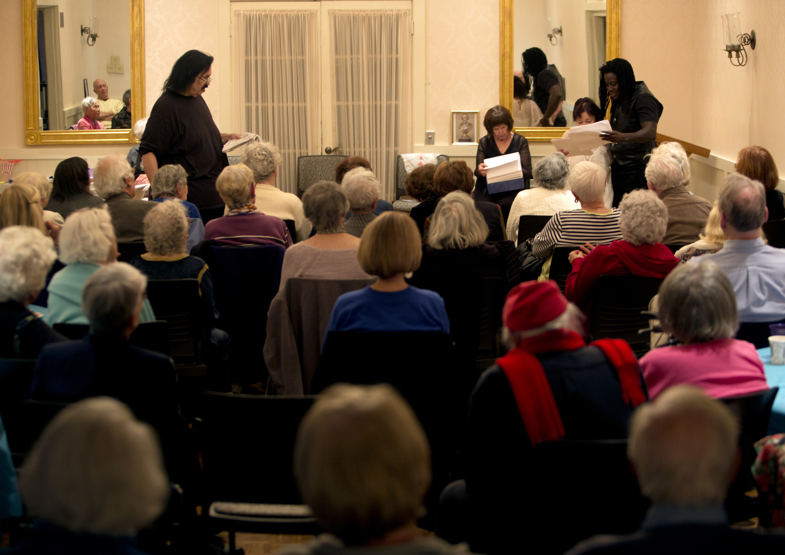  Skyler Cooper plays Othello for a crowd of 50 elderly guest &nbsp;in a small production presented by The Rossmoor Shakespeare Society in the Dollar Club House in Rossmoor, Calif. Thursday April 9, 2015.&nbsp; 