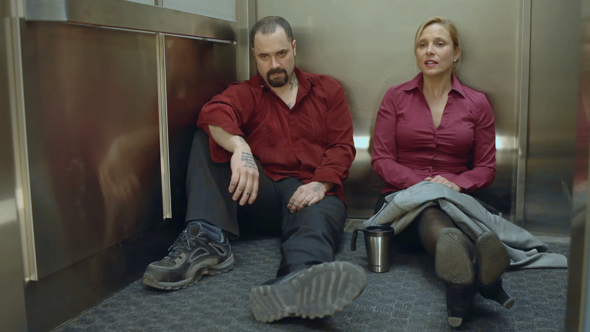 Vincent Valentino & Jason Marshall Sam and Diane 2 people who despise one another get stuck in an elevator.