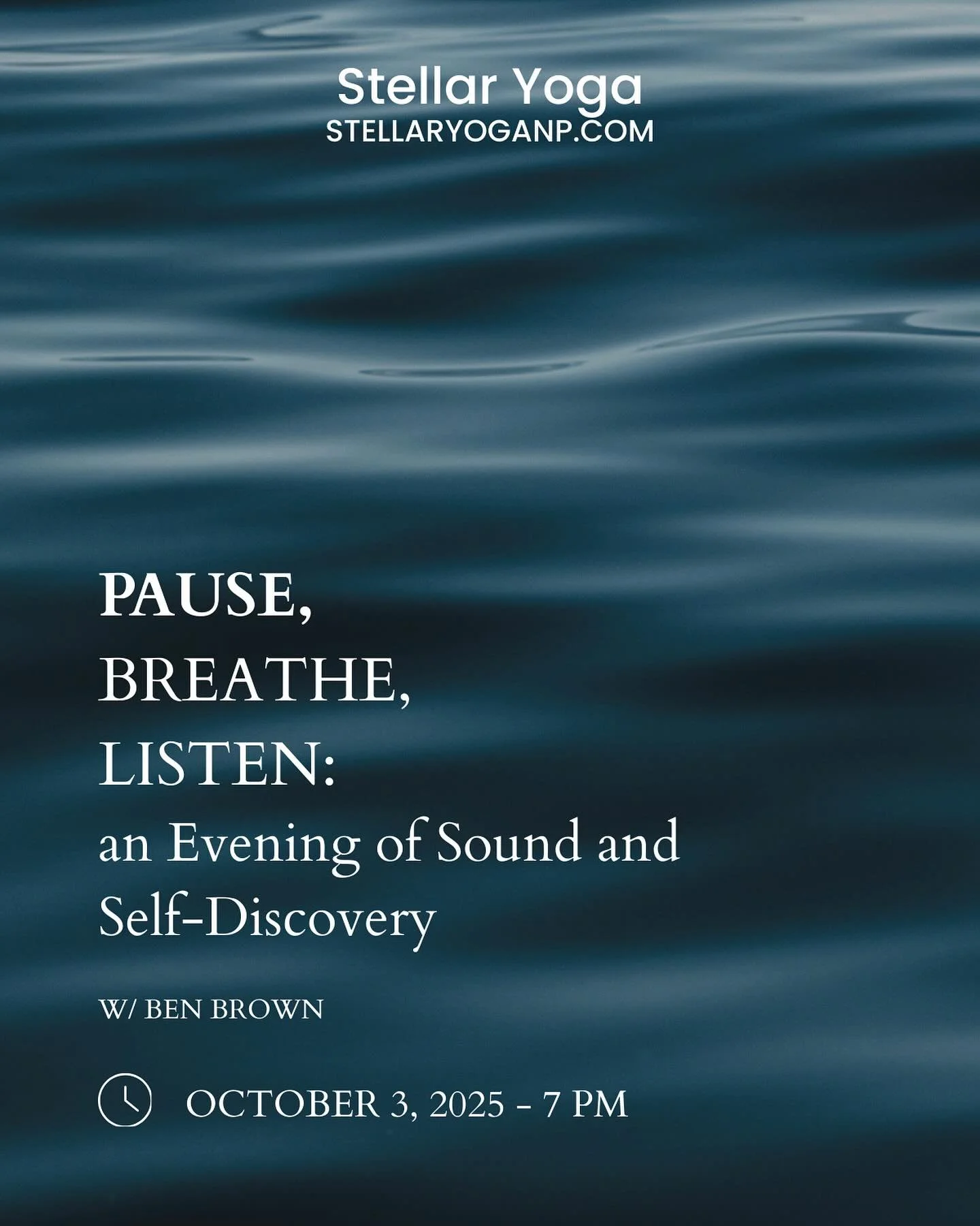 Hudson Valley residents and visitors take a break from the chaos and be with us for a calm evening of mindfulness and relaxation @stellaryoganewpaltz 

Pause
Breathe
Listen

An Evening of Sound and Discovery

Join us for a sonic exploration into ours