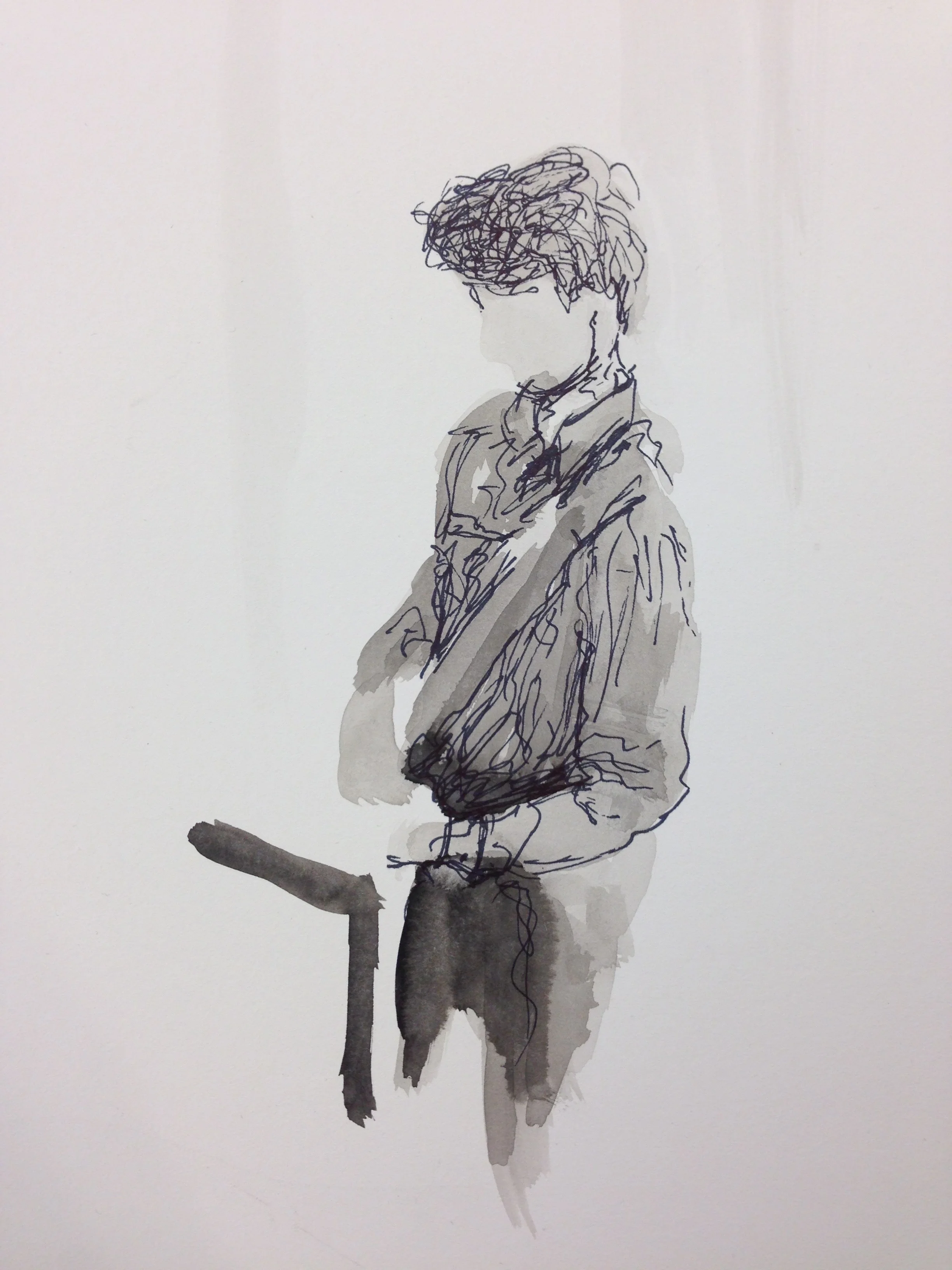 india ink & micron pen on matte board
