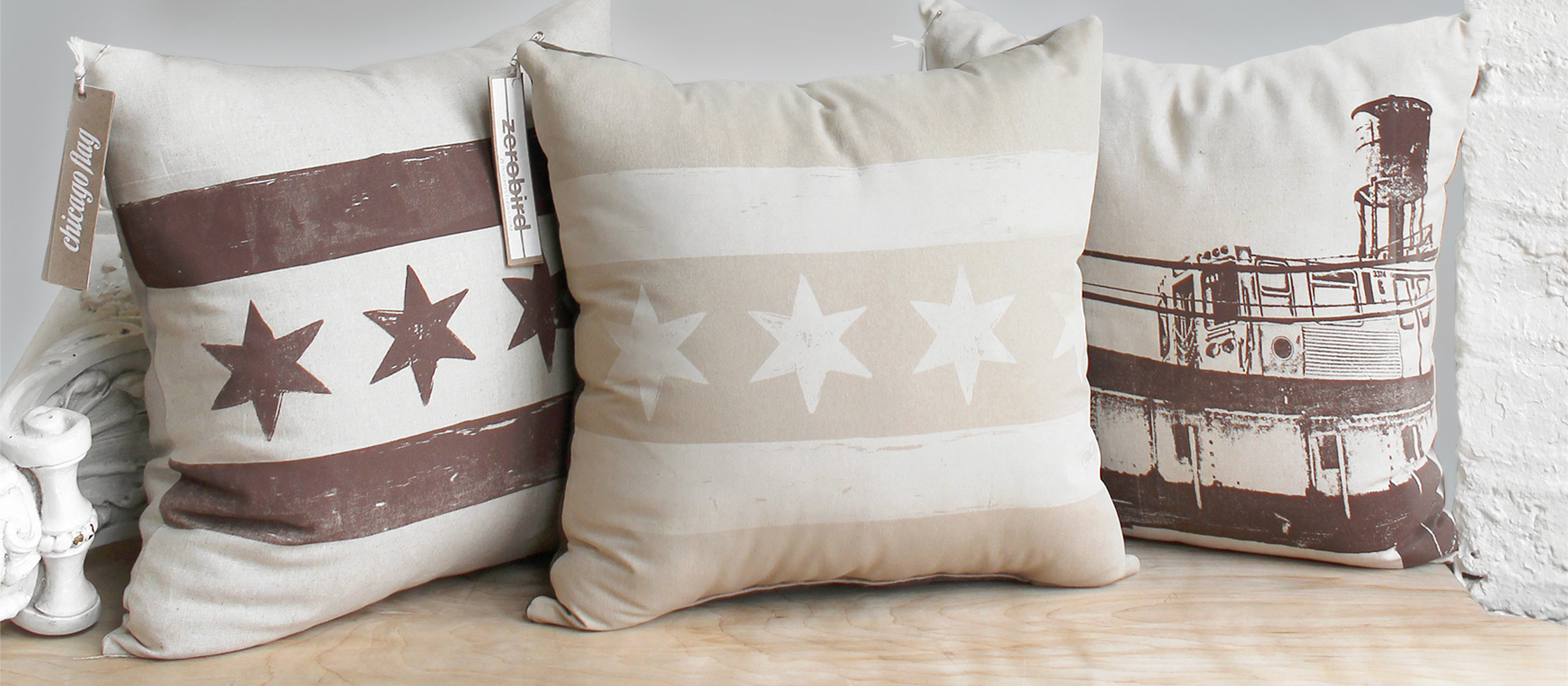 chicago flag pillows