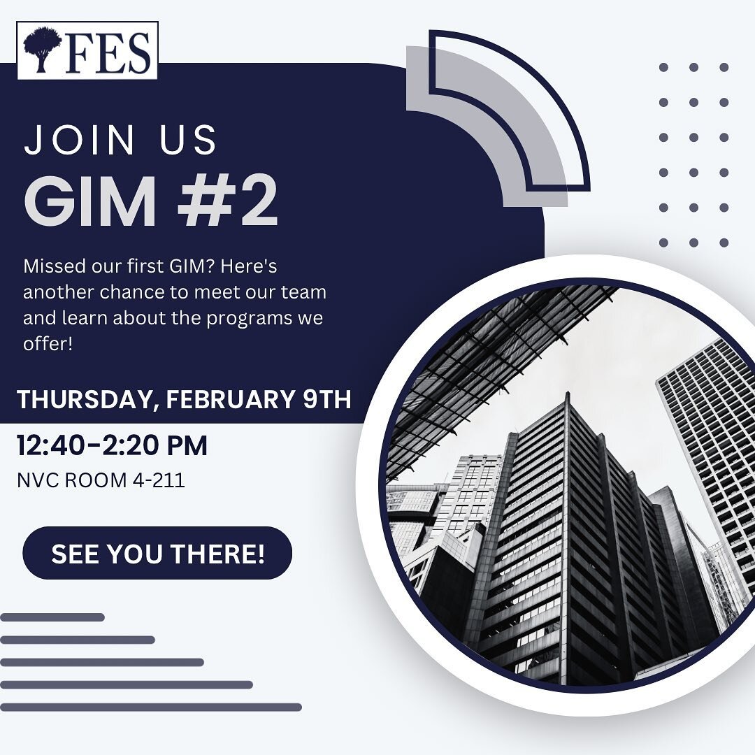 Join us for our second GIM! Meet us this Thursday, February 9th from 12:40 PM to 2:20 PM in Room 4-211 at NVC where you&rsquo;ll have another chance to meet our board and learn more about the club. We&rsquo;ll see you there!