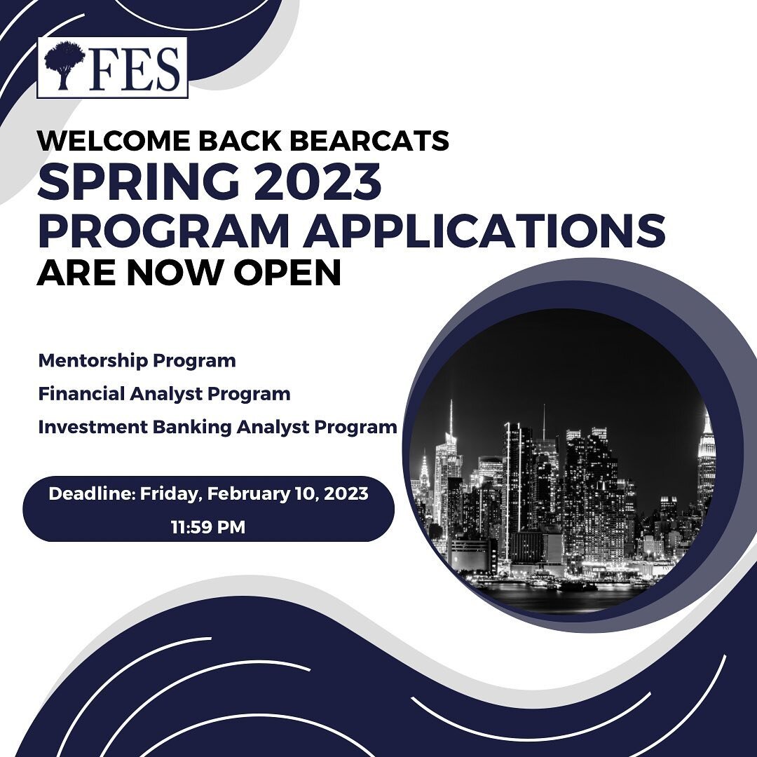 Welcome back, Bearcats! We hope you guys had a great winter. To start off the Spring semester, we are launching our Spring applications so be sure to apply if you&rsquo;re interested in joining our programs! We look forward to seeing you soon! Link i