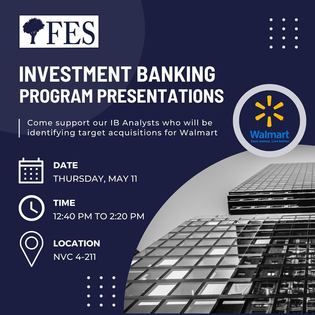 Join us this Thursday, May 11th, for our LAST EVENT of the semester from 12:40PM to 2:20PM in Room 4-211 NVC! We will be hosting our IB Analysts&rsquo; presentations so please come by and show your support! See you there.