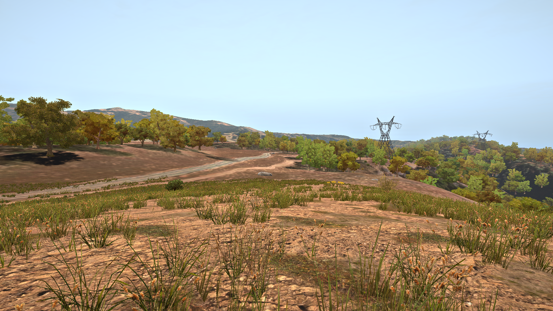 High resolution terrain textures blended into the distant satellite images