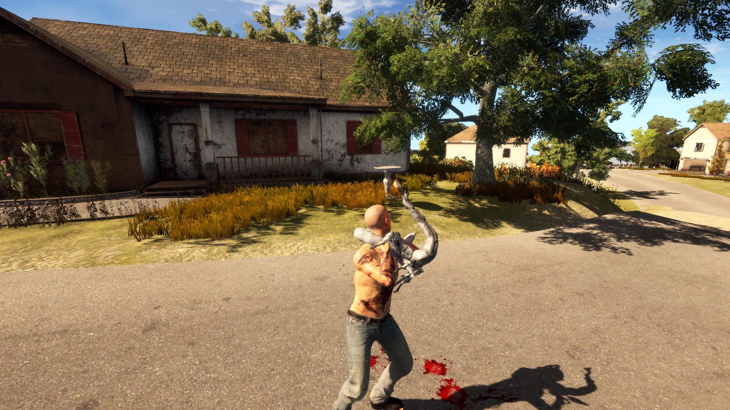 An unprepared survivor struggles with a Lurker.