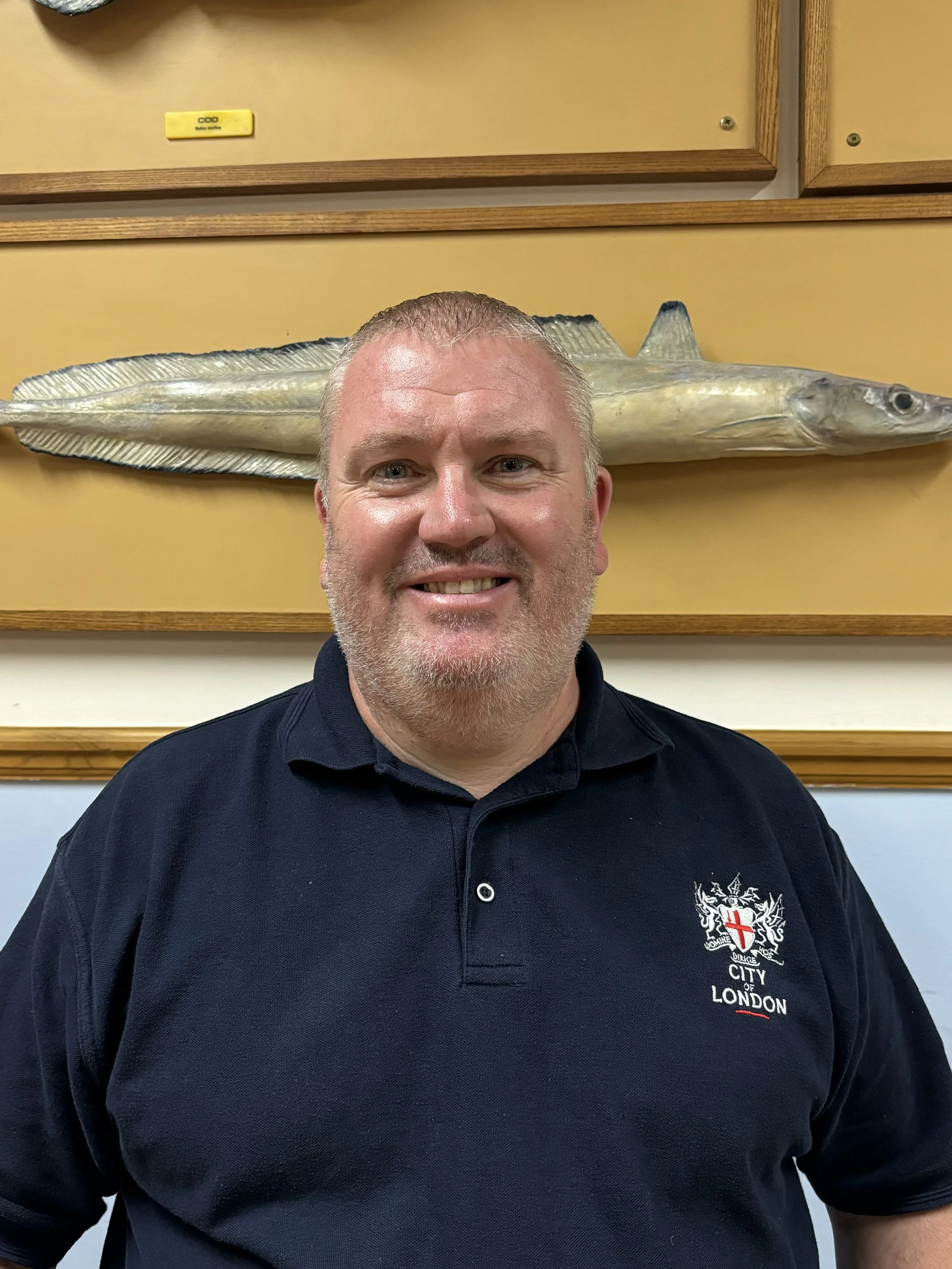 Michael oral history interviewee at Billingsgate Fish Market