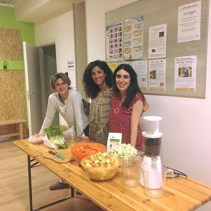 Con Lara e Deborah della Polisportiva Vigodarzere ed i preparativi per l'estratto depurativo