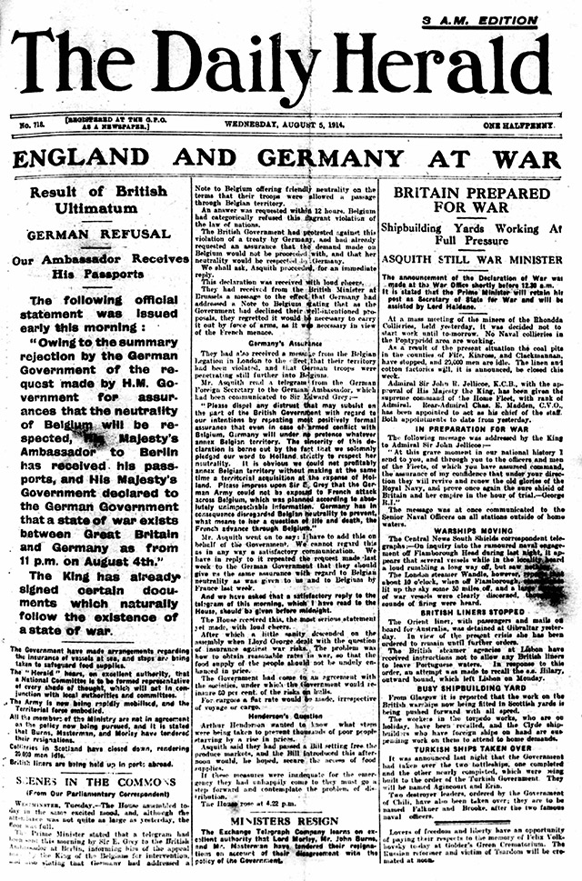 The Daily Herald was founded as a strike sheet by the London Society of Compositors in 1911.