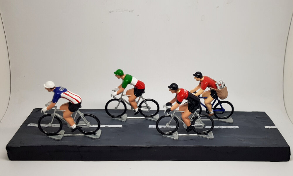 Lot of 3 miniature cyclists teams 2020 tour de france cycling figure 