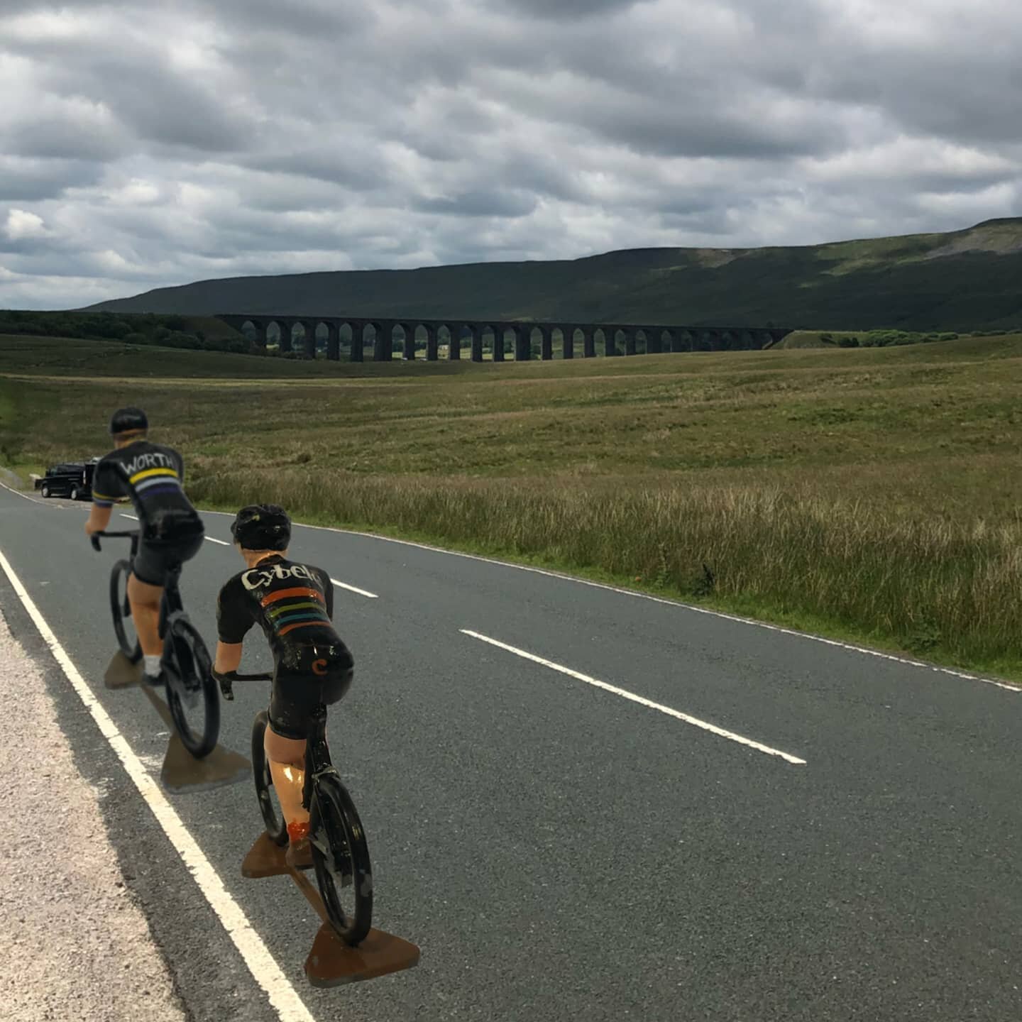 While I've been working away on orders, one of our wonderful collectors has beeen flexing their own creative muscles with these fantastic edits! 🚴 A great use of lockdown time! How great do these riders look on the open road!? 🙌 #modelcyclist #them