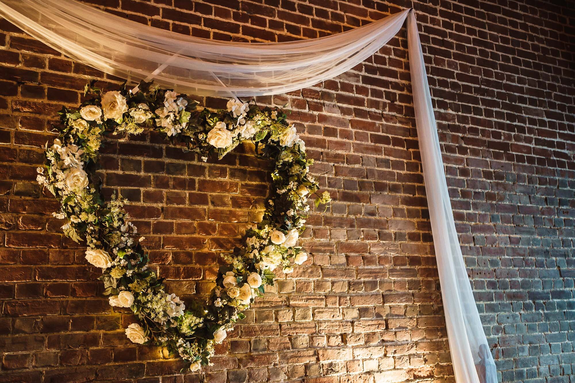 wedding flowers at the ceremony