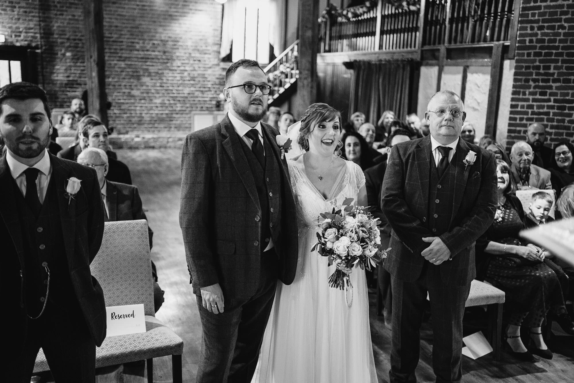 bride and groom during ceremony