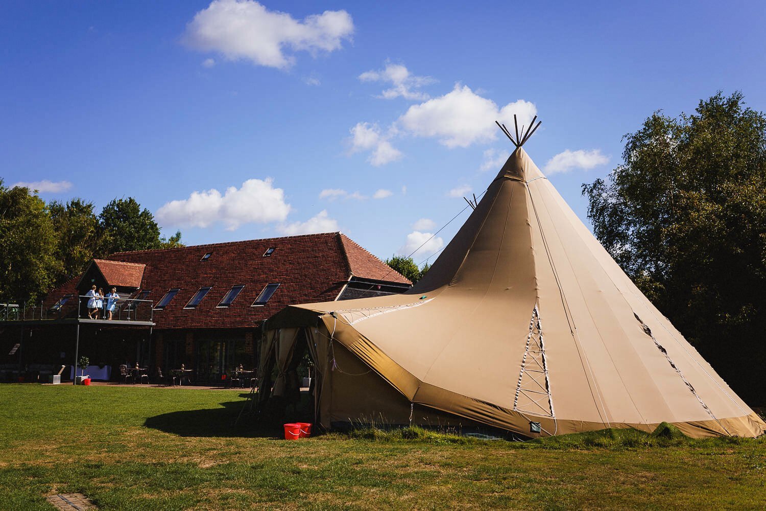 tipi and barn