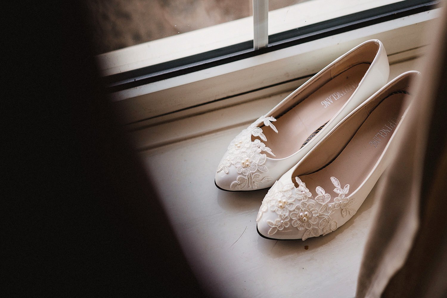 Wedding shoes detail shot