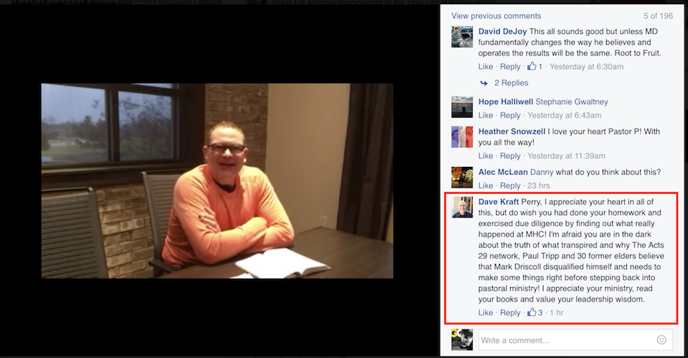 Former Mars Hill Leader Sets Perry Noble Straight