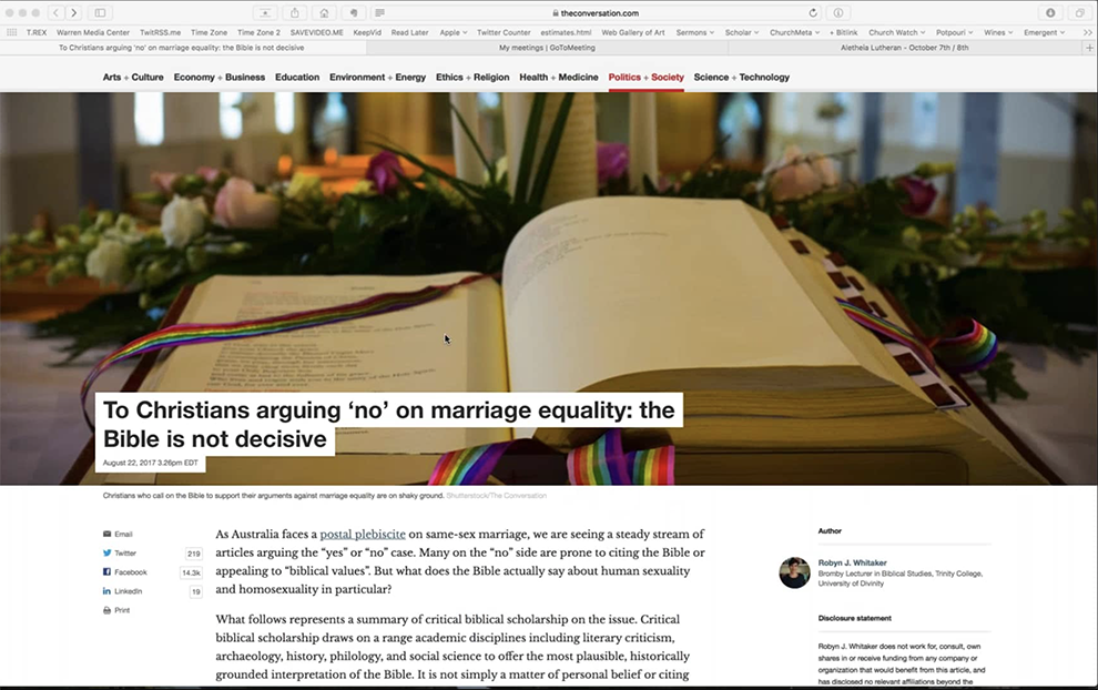 How to Debunk Liberal Bible Twisting RE: Same Sex Marriage