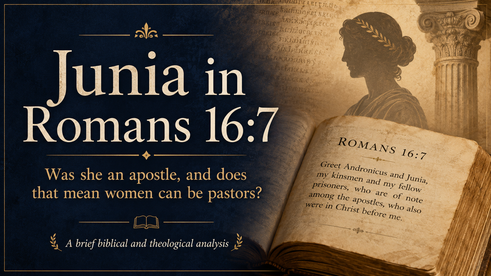 Junia in Romans 16:7: Was She an apostle, and does that mean women can be pastors?