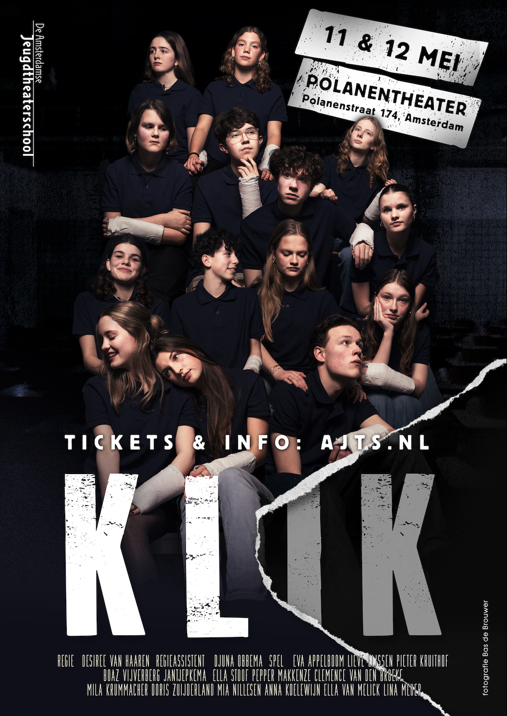 voorstudie campagnebeeld Klik - Productieklas Amsterdamse Jeugdtheaterschool (2024)