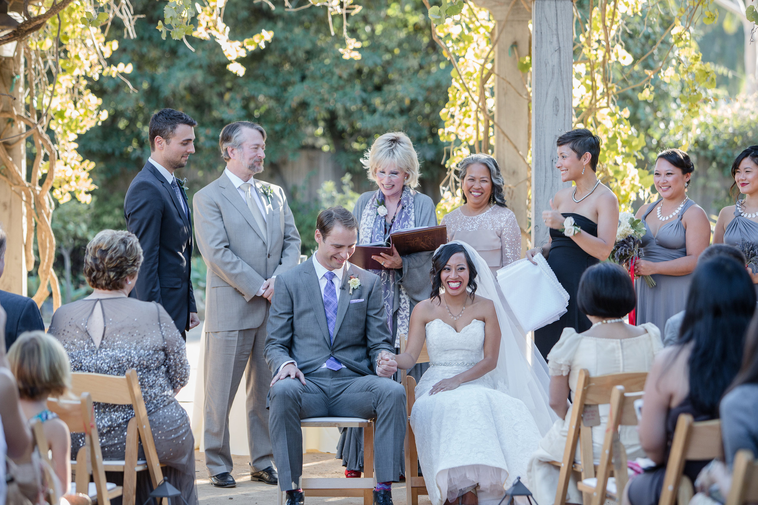 Wedding Ceremony at the Santa Barbara Historical Museum | Miriam Lindbeck | Fortuna Photography